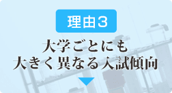 大学ごとにも大きく異なる入試傾向