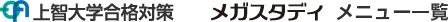 上智大学対策メガスタディメニュー一覧