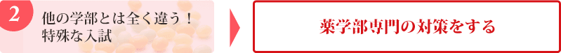 薬学部専門の対策をする
